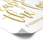 Help ons om de liefdesglitter 8x10-bruiloftsbordje poster (Hoek)