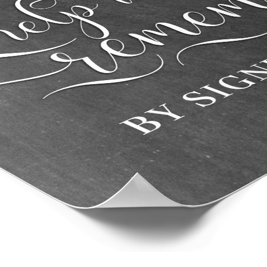 Help ons ons herinneren aan het bord van het Chalk Poster (Hoek)