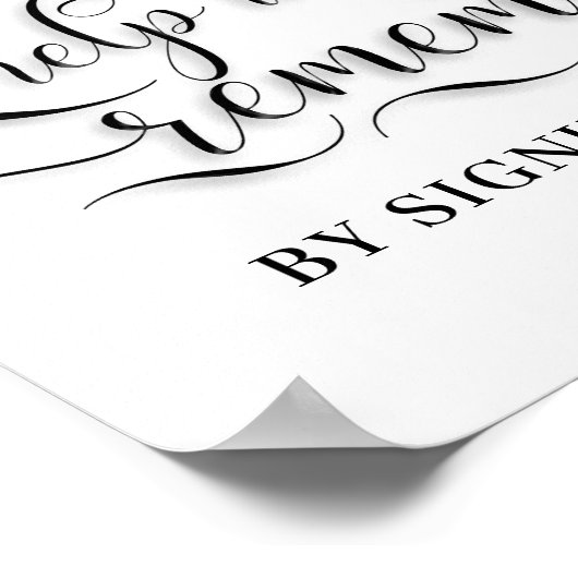Help ons ons het huwelijksgeblog te onthouden poster (Hoek)