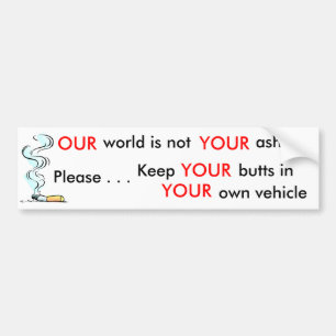 Help ons onze omgeving schoon te houden... bumpersticker
