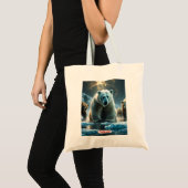 Help ons - Polar Beren op dun ijs Tote Bag (Voorkant (product))
