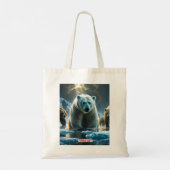 Help ons - Polar Beren op dun ijs Tote Bag (Achterkant)