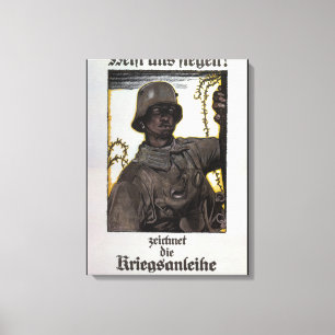 Help ons te winnen! (1917)_Propaganda Poster Canvas Afdruk