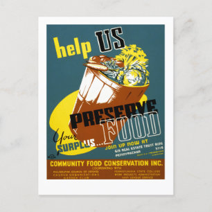 Help ons voedsel te bewaren briefkaart