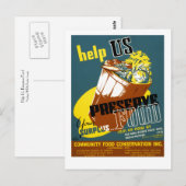 Help ons voedsel te bewaren briefkaart (Voorkant / Achterkant)