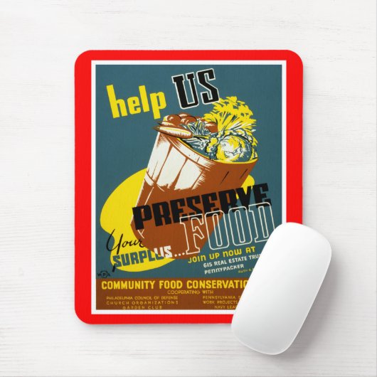 Help ons voedsel te bewaren muismat (Met muis)