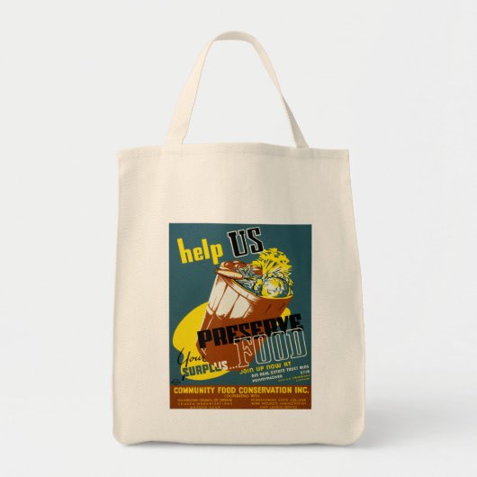 Help ons voedsel te bewaren tote bag (Voorkant)