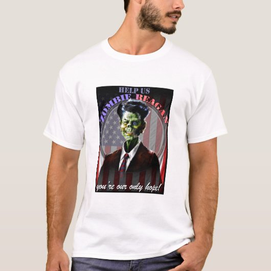 Help ons Zombie Reagan! T-shirt (Voorkant)