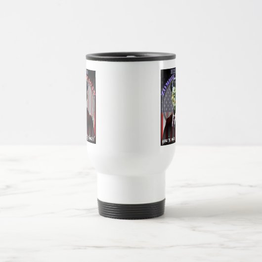 Help ons Zombie Reagan! tweezijdig Reisbeker (Center)