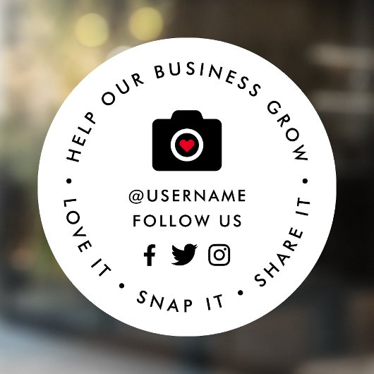 Help onze bedrijfsgroei | Sociale media magnetisch Raamsticker