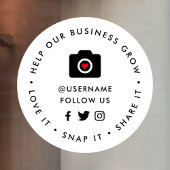 Help onze bedrijfsgroei | Sociale media magnetisch Raamsticker