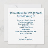 Help onze kleine meneer, hond verjaardag te vieren kaart (Achterkant)