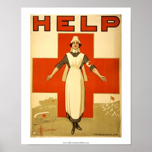 HELP, Poster van het Australische Rode Kruis (Voorkant)
