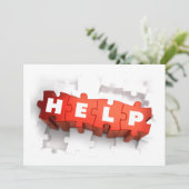 Help Puzzel Stukken Uitnodigingen (Staand voorkant)