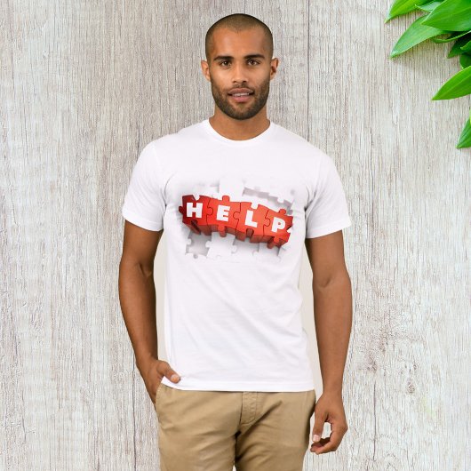 Help puzzelstukjes Mannen T-shirt