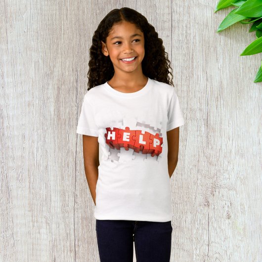 Help puzzelstukjes meisjes T-shirt