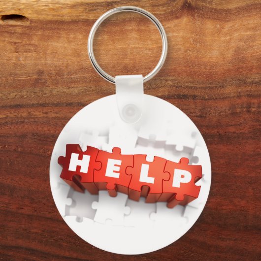 Help puzzelstukjes Sleutelhanger (Voorkant)