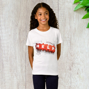 Help Puzzelstukken Meisjes T-Shirt