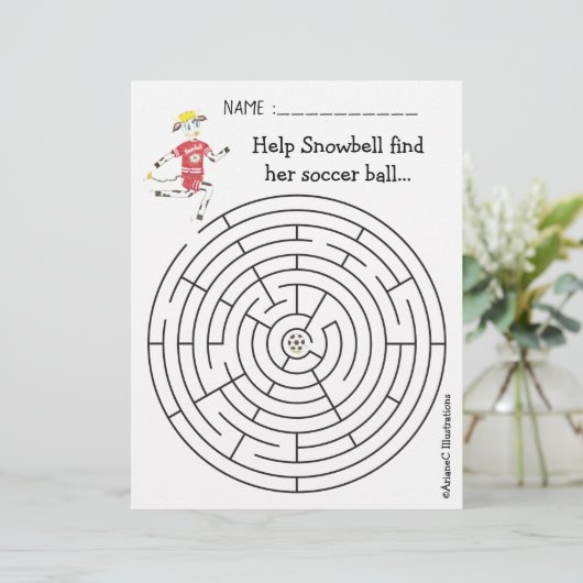 Help Snowbell de koe om haar voetbal te vinden (Staand voorkant)