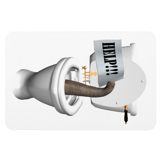 Help! Stuck in Toilet Magneet (Horizontaal)