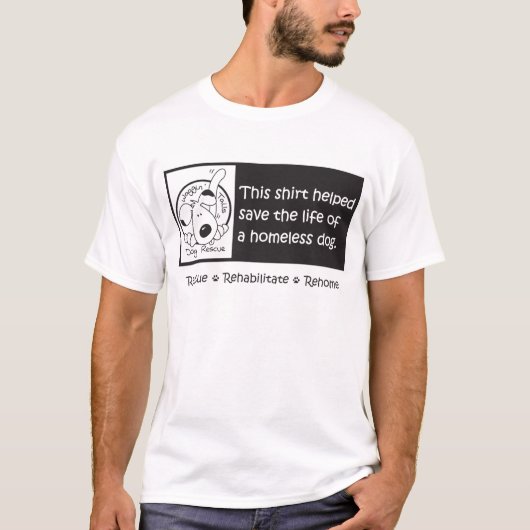 Help thuisloze honden t-shirt (Voorkant)