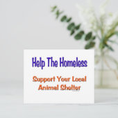 Help thuislozen briefkaart (Staand voorkant)