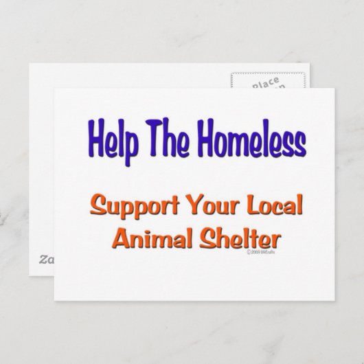 Help thuislozen briefkaart (Voorkant / Achterkant)