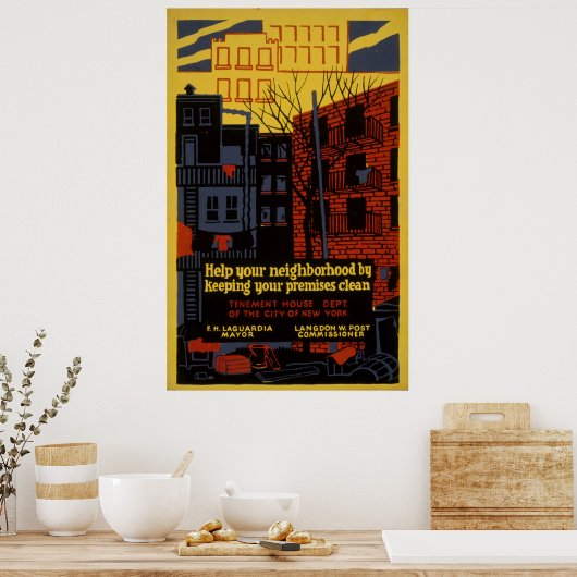 Help uw Poster van WPA van de Buurgroep 1936 (Keuken)