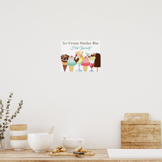 Help uzelf bij het Poster voor ononderbroken borde (Keuken)