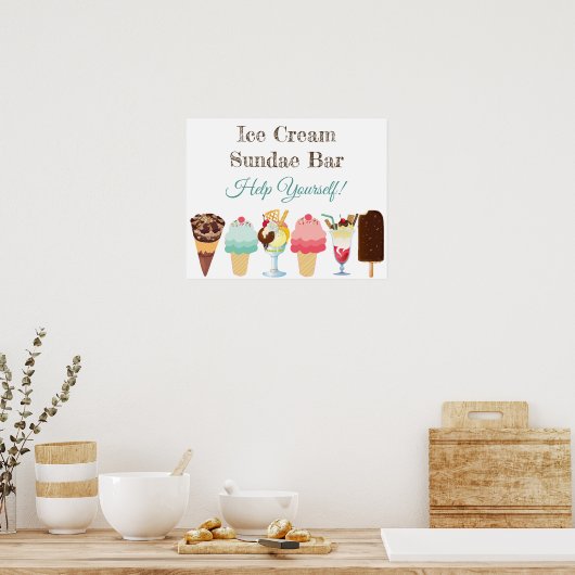 Help uzelf bij het Poster voor ononderbroken borde (Keuken)