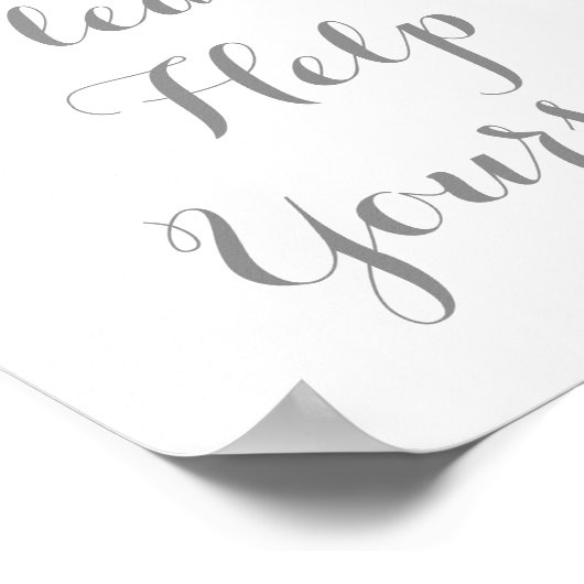 Help uzelf de roze Waterverf Flowers te onderteken Poster (Hoek)