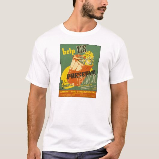 Help voedsel  WW1-Poster te behouden T-shirt (Voorkant)