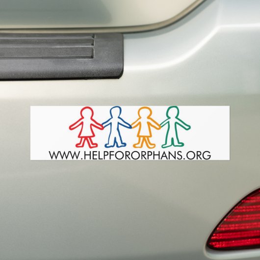 Help voor orphans-Bumpersticker Bumpersticker (Op auto)