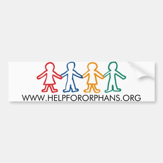 Help voor orphans-Bumpersticker Bumpersticker (Voorkant)
