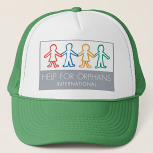 Help voor orphans Green/White Trucker Hat Pet