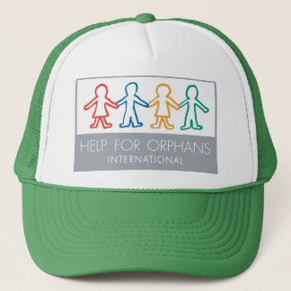 Help voor orphans Green/White Trucker Hat Pet