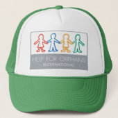 Help voor orphans Green/White Trucker Hat Trucker Pet (Voorkant)