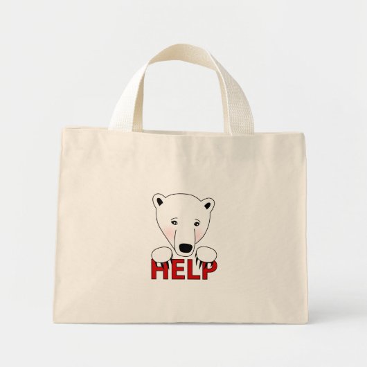 Help voor Polar Beer Bag Mini Tote Bag (Voorkant)