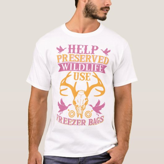 Help Wildlife te behouden Gebruik diepvrieszak T-shirt (Voorkant)