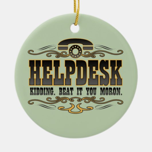 Helpdesk Keramisch Ornament (Voorkant)