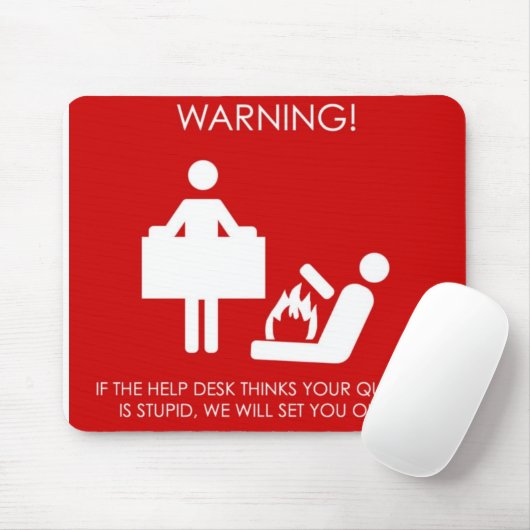 Helpdesk mousemat muismat (Met muis)