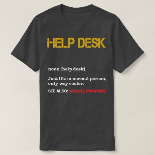 Helpdesk - technicus - definitie Funny Technical S T-shirt (Design voorkant)