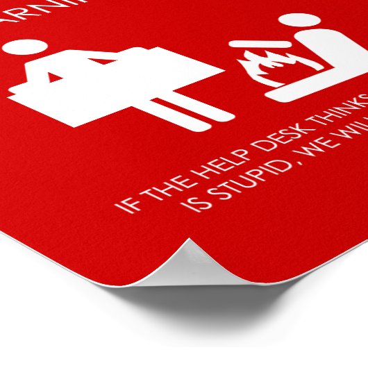 Helpdesk Waarschuwing Poster (Hoek)