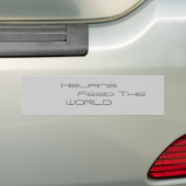 Helpen de wereld te voeden bumpersticker (Op auto)