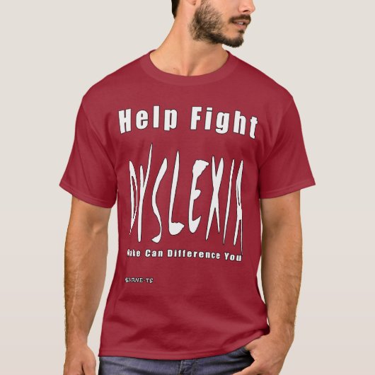 Helpen Dyslexie bestrijden T-shirt (Voorkant)