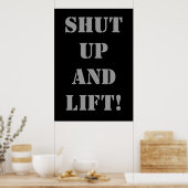 HELPEN EN OPHEFEN! Poster voor gewichtstoename (Keuken)