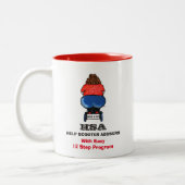 HELPEN SCOOTER ABUSERS TERUG IN hun gezicht! Tweekleurige Koffiemok (Links)