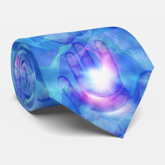 Helpen verlichte hand stropdas (Opgerold)