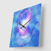 Helpen verlichte hand vierkante klok (Hoek)