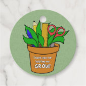 Helpend bij mijn groei Leraar Cadeau Metaal Bedankjes Labels (Voorkant)